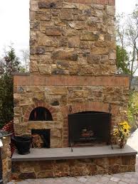Pizza Oven Area Backyard Fireplace