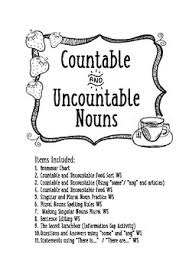 Countable nouns are nouns you can count, and uncountable nouns are nouns you can't count. Countable Uncountable Nouns Worksheet Packet Esl Efl Tpt