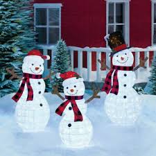 snowman family set of 3 with 520 led