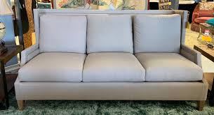 grey linen down filled sofa blum s