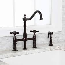 2 handle bridge style kitchen faucet