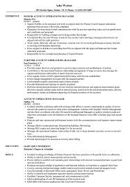 A resume is a brief, informative document summarizing your abilities, education, and experience. Account Operations Manager Resume Samples Velvet Jobs