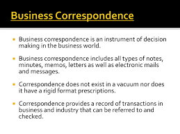 business correspondence powerpoint