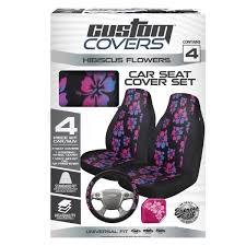 Hibiscus Flowers Car Seat Cover Set