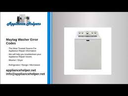 may washer error codes you