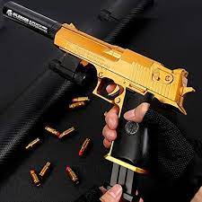 Desert Eagle Gold Plastic Toy Gun Prop Pistola Airsoft