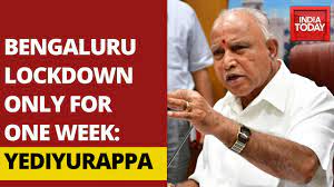 The karnataka government has decided to extend lockdown till 21st june. Bengaluru Lockdown Will Not Be Extended Beyond One Week Says B S Yediyurappa Karnataka Cm Youtube