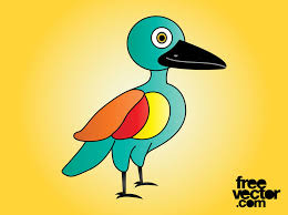 colorful cartoon bird vector art