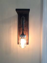 Rustic Steampunk Wall Light With Barn