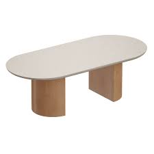 Vernet Oval Travertine Coffee Table