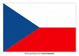 De tsjechische vlag is rood met wit en aan de linkerkant een blauw driehoek. Many Greetings From Czech Republic Vakantiegroeten Echte Ansichtkaarten Online Verzenden