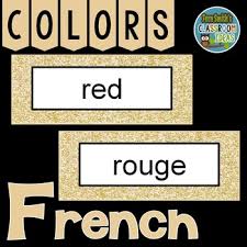 French Color Words Pocket Chart Cards And Worksheets Français Rose Gold