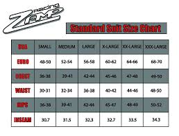 Zamp Race Suit Size Chart