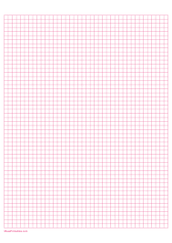 Printable 1 2 Cm Pink Graph Paper For A4 Paper