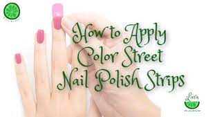 apply color street nail polish strips