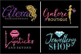 do glitter logo for lip gloss boutique