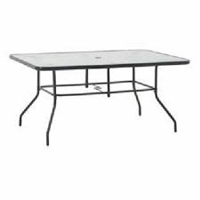 Dining Table Black Steel Glass Top