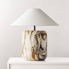 Golden Calacatta Marble Table Lamp