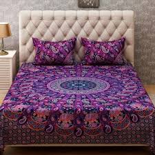 Cotton Bed Sheets Boho Indian Mandala