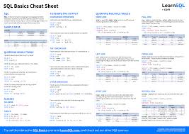 sql basics cheat sheet
