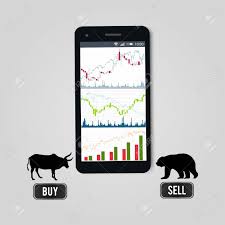 Stock Exchange Online Forex Trading Concept Mobile Phone With