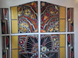 Large Art Deco Architectural Stained