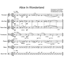 Alice In Wonderland Little Big Band Chart Arrangement