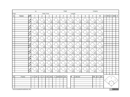 Baseball Score Sheet Template Scoresheet Free Printable Little