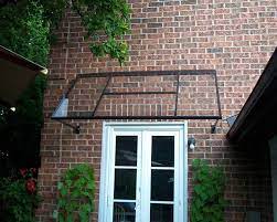 Simple Glass Awning With Black Frame