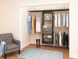 8 ft h antique gray wood closet system