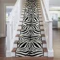 zebra print stair runners runrug