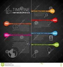 Infographic Timeline Report Template With Company Or Life