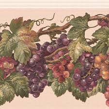 dundee deco s l and stick wallpaper border fruits green maroon g vine wall border retro design 15 ft x 7 in self adhesive size 7 in x 5