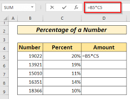 how to calculate percene of a number