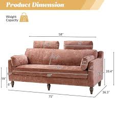 Arm Velvet Solid Wood Sofa
