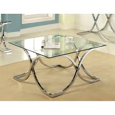 Coffee Table Set In Chrome Cymax