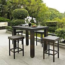 Outdoor Wicker High Dining Set