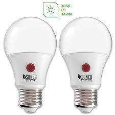 Sunco Lighting 2 Pack A19 Led Bulb With Dusk To Dawn 9w 60w 800 Lm Directnine Europe