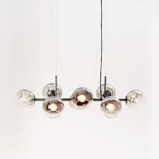 Staggered Glass 8 Light Chandelier Metallic Ombre
