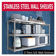 Stainless Steel Wall Shelf Rack Unit