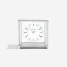 Square Silver Small Mantel Clock