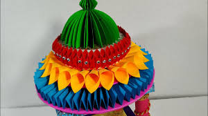 diy ganpati makhar using craft paper