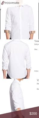 Burberry Brit Trim Fit White Shirt My Posh Closet