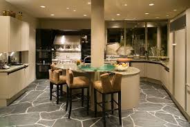 tile and stone flooring in the kitchen