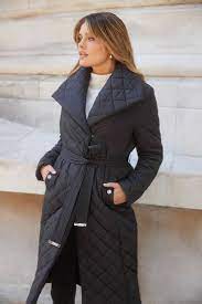 Buy Lipsy Black Quilted Belted Wrap