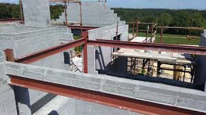 blockwork on steel beam structural
