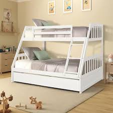 Solid Wood Twin Over Full Bunk Bed