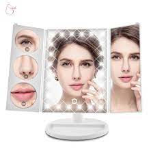vanity led lighted travel makeup mirror