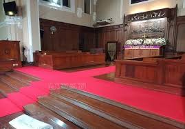 church altar red carpet roll