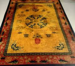 yellow chinese antique rugs carpets